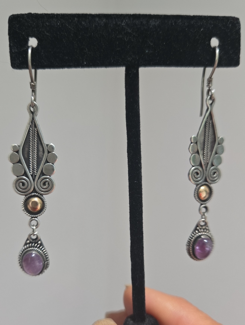 Sterling Silver Dangle Earrings - Picture 5 of 6